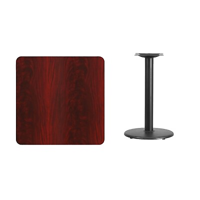 #ad 30quot; Square Mahogany Laminate Table Top With Base Table Height Restaurant Table $198.95