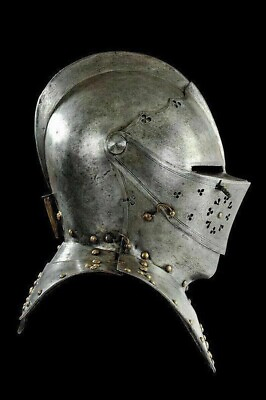 #ad Medieval Knight Tournament Close Armor Helmet Replica best look 18GA SCA LARP $182.00