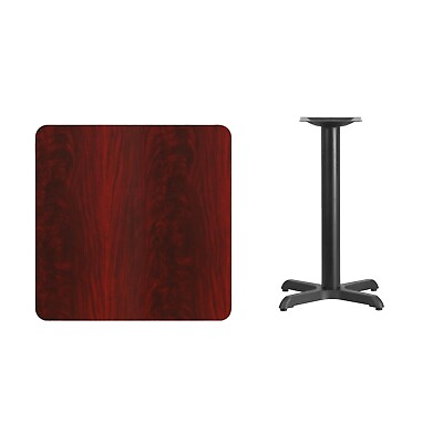 #ad 30quot; Square Mahogany Laminate Table Top With Base Table Height Restaurant Table $188.95