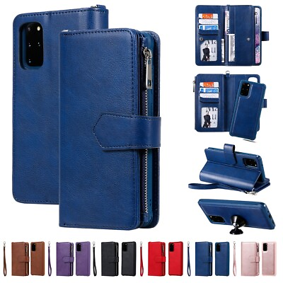 #ad Leather Flip Removable Wallet Case For Samsung Galaxy S24 S23 S22 S21 S20 S10 S9 $16.99