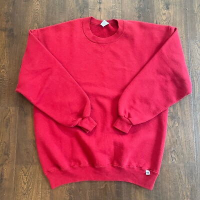 #ad Vintage Russell Athletic Blank Sweatshirt XLT Maroon Mens EUC $29.99