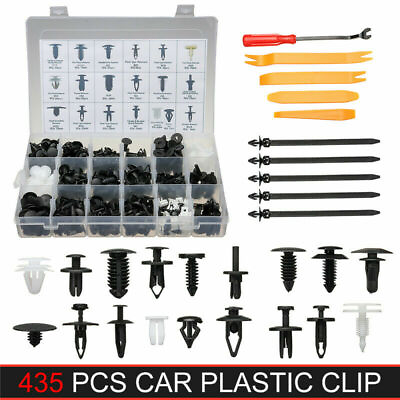 #ad 435PCS Car Plastic Rivets Set Clip Car Body Retainer Rivet Panel Moulding Tool $28.98