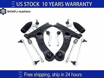 #ad 12pc For 2003 2007 2008 Toyota Corolla Control Arm Ball Joint Sway Bar Tie Rods $83.93