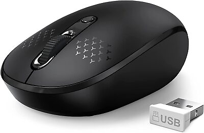 Portable Wireless Mouse 2.4GHz Silent with USB Receiver Optical USB Mouse $7.95