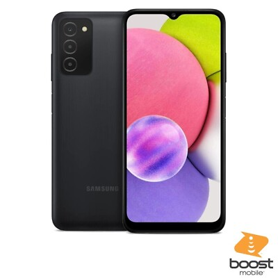#ad Samsung Galaxy A03s SM A037U 32GB Black Boost Mobile $39.99