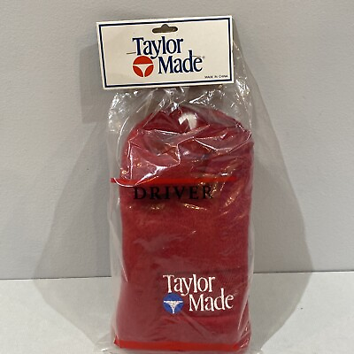 #ad Vintage TaylorMade Red Driver #1 Golf Club Headcover Fuzzy Plush Eurocrafts NOS $29.24