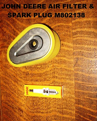 #ad NEW John Deere 14SB JX75 FC150 Lawnmower Air filter Spark Plug #M802138 $18.49