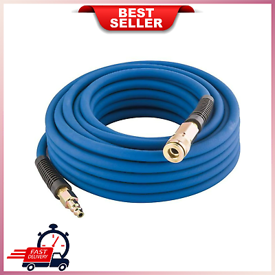 #ad 1 4 in. x 50 ft. PVC Rubber Hybrid Air Hose with Fittings $23.02