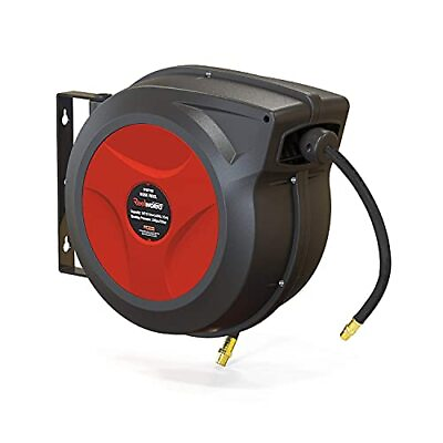 #ad Air Hose Reel Retractable 3 8quot; Inch x 50#x27; Foot Hybrid Polymer Hose Max 300PSI... $122.20
