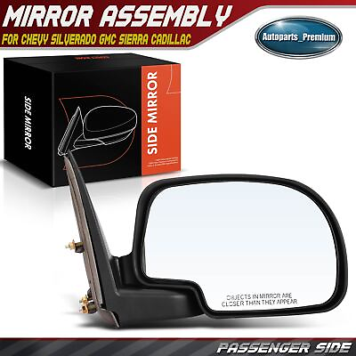 #ad Passenger Black Power Heated Mirror for Chevrolet Silverado GMC Sierra Cadillac $34.99