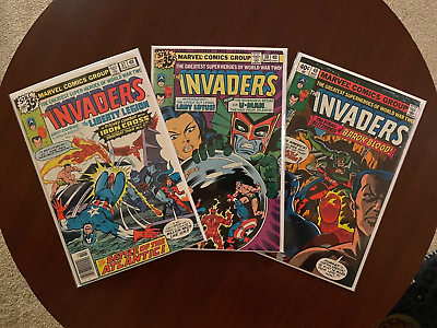 #ad Lot of 3 Comics Invaders #37 #38 #40 Marvel 1979 Bronze Age 1st Lady Lotus $17.99