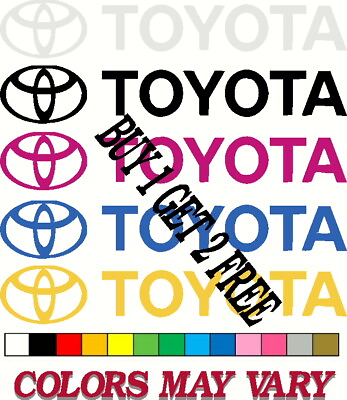 #ad Toyota Decals BUY 1 GET 3 FREE Toyota Car Truck FREE SHIPPING $7.95