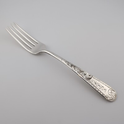 #ad Kirk Mayflower Sterling Silver True Dinner Fork s 7 7 8quot; w Monogram $99.99