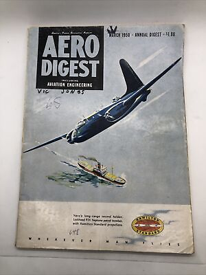 #ad Aero Digest Magazine March 1950 $24.30
