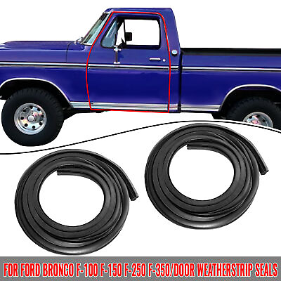 #ad #ad Rubber Door Seals Weatherstrip Pair Set Truck for 73 79 Ford F100 F150 F250 F350 $26.00