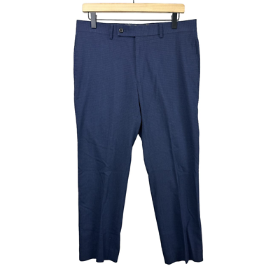 #ad Lauren Ralph Lauren Blue Check Flat Front Dress Pants Size 32x30 $24.00