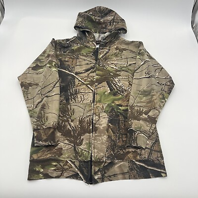 #ad Vintage Y2K Youth Ranger Realtree Camouflage Thin Zip Up Hoodie XL Fits Mens XS $29.99