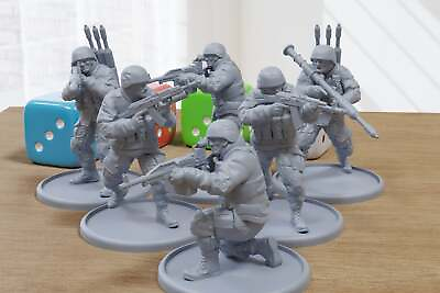 #ad Modern Russian Infantry Squad 3D Printed Wargaming Miniatures for Tabletop RPG $15.90