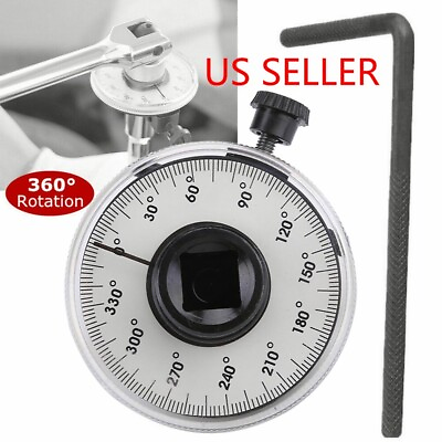 #ad 360 degree 1 2quot; Drive Torque Angle Gauge Meter Rotation Measure Tool Wrench $12.74