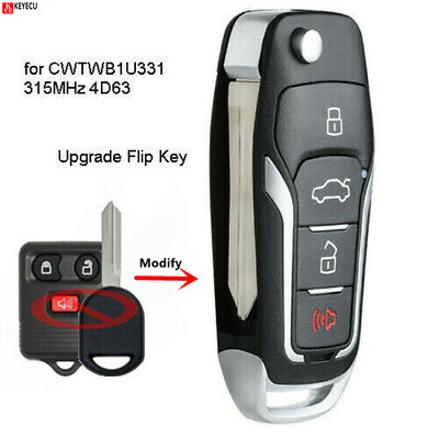 #ad Upgraded For Ford Lincoln Mazda Mercury Replacement Flip Remote Key Fob 80 Chip $12.38