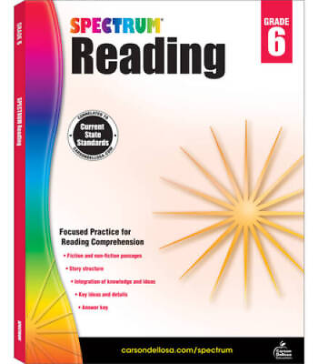 #ad Spectrum Reading Workbook Grade 6 Paperback By Spectrum GOOD $3.71