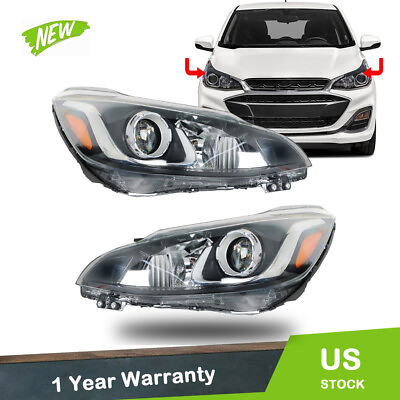 #ad Headlights For 2019 2021 Chevrolet Spark Headlamps Driver Passenger Side Pair $147.99