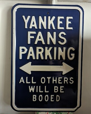 #ad New MLB New York Yankees Home Office Bar Decor Fan Parking Sign $20.00