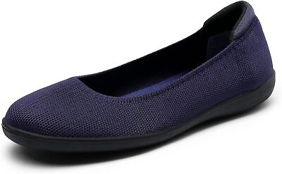 #ad Women Knit Flat Shoes Round Toe Lightweight Comfortable Slip On Ballet Flats $15.99