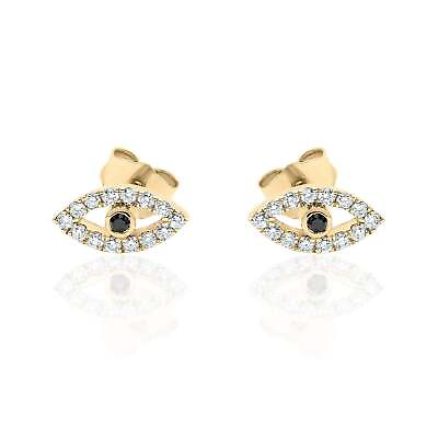 #ad Evil Eye Diamond Stud Earrings In 14k Gold Si2 Fine Jewelry For Women Rare Gift $467.50