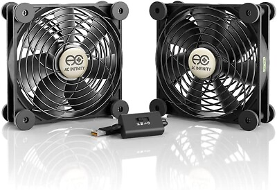 Quiet Dual 120mm USB Cooling Fan MULTIFAN S7 for Receiver DVR and Computer $18.99