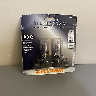 #ad Sylvania Silverstar 9005 Pair Set High Performance Headlight Bulbs New Sealed $22.00