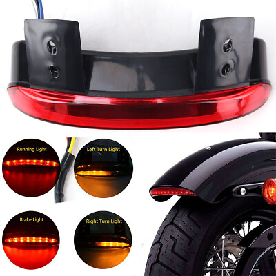 #ad RED Motorcycle Bobber Chopper Cafe Racer LED Rear Turn Signal Brake Tail Light $14.05