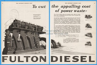 #ad 1922 Fulton Iron Works St Louis MO Diesel Factory Power Plant Flour Mill Ad $13.49