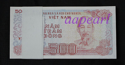 #ad a Bundle 100 Pcs Vietnam Banknotes 500 Dong Paper Money Brand New Collections $24.94