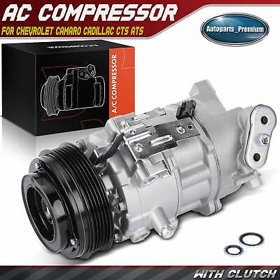 #ad A C AC Compressor w Clutch for Chevy Camaro 2016 2021 Cadillac ATS 13 19 CTS $160.99