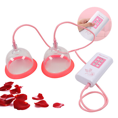 #ad 2x Electric C Cup Breast Pump Vacuum Suction Breast Enlarger Enhancer Equipment $29.93