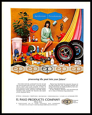 #ad 1967 El Paso Products Company Vintage PRINT AD Petrochemicals Processing Plastic $8.99