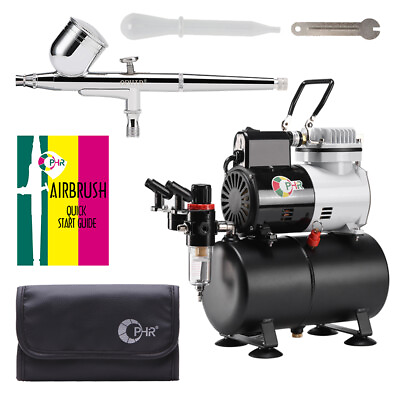#ad #ad OPHIR Airbrush Air Compressor Kit with Tank and Fan for Hobby Tanning Tattoo $119.99