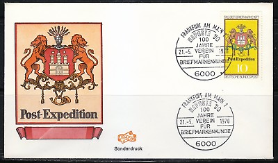 #ad Germany 1978 cover SST Sonderstempel Frankfurt am Main Naposta#x27;78 Briefmarkenkun $1.00