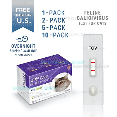 #ad Feline CALICIVIRUS Ag Rapid Home Test Kit for Cats 2 5 or 10 Pack from USA $81.96