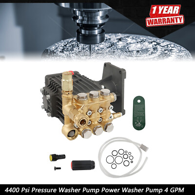 #ad 4400 Psi Pressure Washer Pump Power Washer Pump 4 GPM 1quot; Shaft Horizontal New $165.01