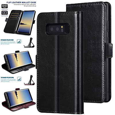#ad For Samsung Galaxy Note 8 Pouch Case Shockproof Leather Card Wallet Phone Cover $13.99