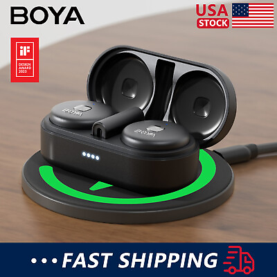#ad BOYA Omic Ultra Compact Wireless lapel Microphone 50m Range for iOS amp; Android $100.00