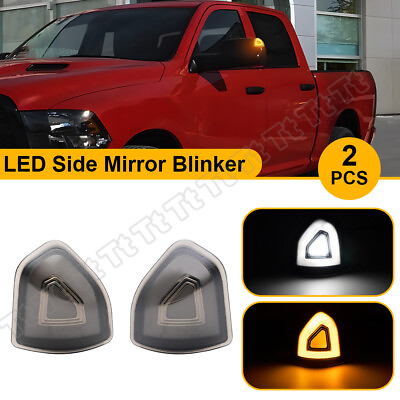#ad For 2019 2023 Dodge Ram 1500 2500 3500 LED Side Mirror Puddle Turn Signal Lights $44.99