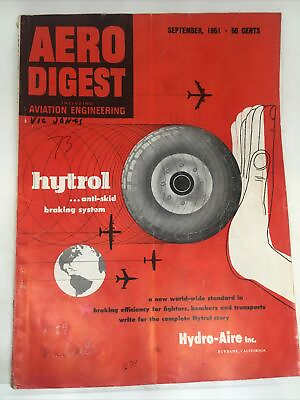 #ad Aero Digest Magazine September 1951 $17.66