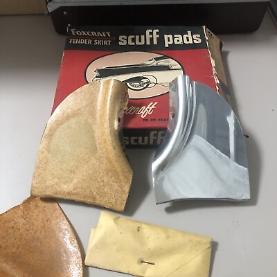 #ad 1957 1958 Ford Foxcraft Fender Skirt Stainless Scuff Pads In Box Sp2 Lot B $75.00