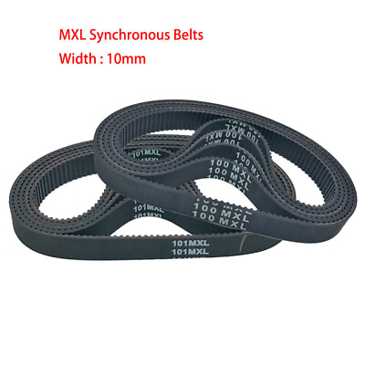 #ad MXL 22 99 Close Loop Timing Belt Width 10mm Black Rubber Timing Belt Drive $2.85