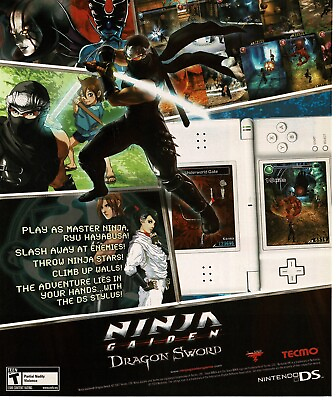 #ad 2008 Ninja Gaiden Dragon Sword Video Game Vintage Print Ad Tecmo $8.95
