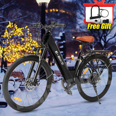 #ad 750W Ebike 26quot;48V Electric Bike Bicycle 25Mph CommuterTire Mountain Bikes Black $610.99