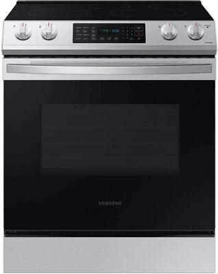 #ad Samsung 6.3 cu ft Smart Slide in Electric Range with Convection in Stainless Ste $1305.31